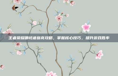 王者荣耀哪吒诸葛亮攻略,掌握核心技巧,提升游戏胜率