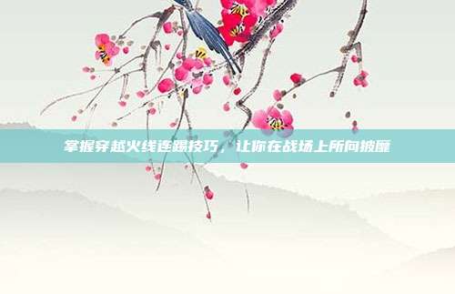 掌握穿越火线连踢技巧,让你在战场上所向披靡