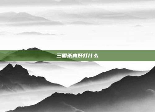 三国杀内奸打什么