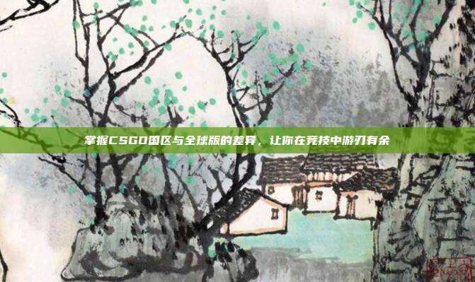 掌握CSGO国区与全球版的差异,让你在竞技中游刃有余
