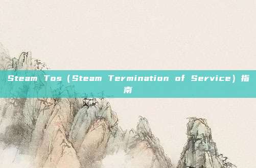 Steam Tos(Steam Termination of Service)指南