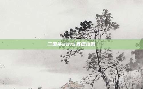 三国杀2015直播攻略