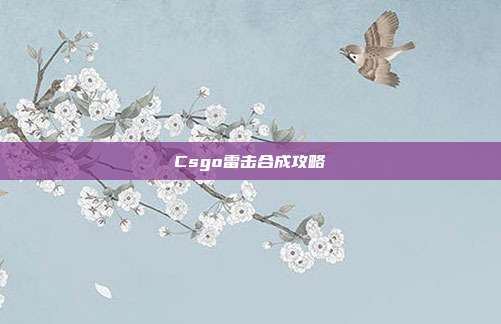Csgo雷击合成攻略