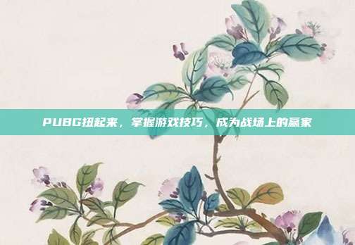 PUBG扭起来,掌握游戏技巧,成为战场上的赢家