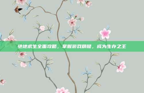 绝地求生全面攻略,掌握游戏精髓,成为生存之王