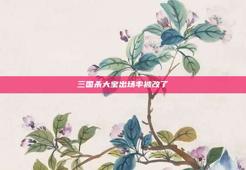 三国杀大宝出场率被改了