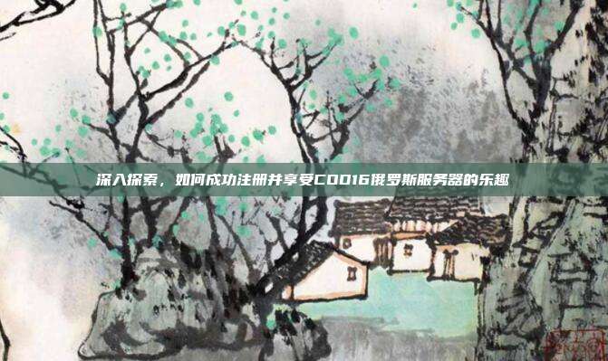 深入探索,如何成功注册并享受COD16俄罗斯服务器的乐趣
