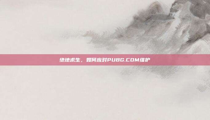 绝地求生,如何应对PUBG.COM维护