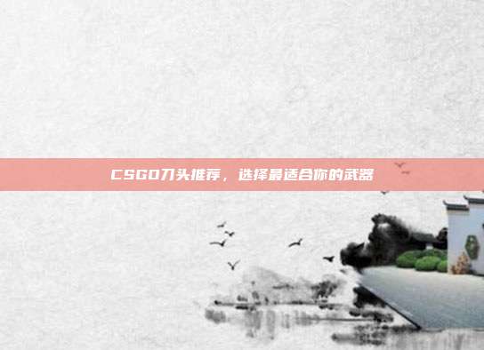 CSGO刀头推荐，选择最适合你的武器