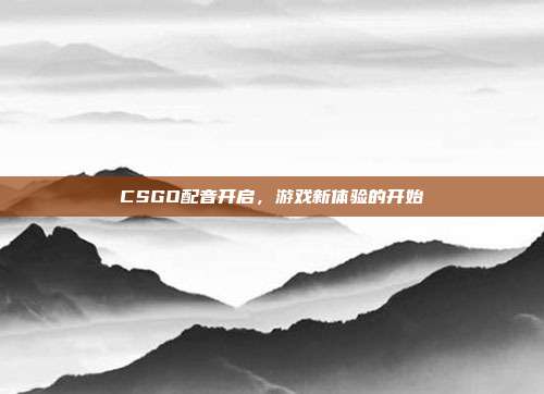 CSGO配音开启,游戏新体验的开始