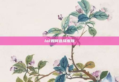 lol如何选择皮肤