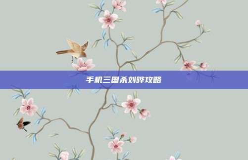 手机三国杀刘晔攻略