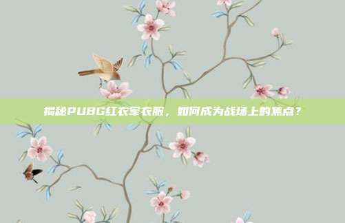 揭秘PUBG红衣军衣服,如何成为战场上的焦点?