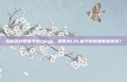 揭秘游戏数据平台Opgg,是否为LOL官方的权威数据来源?