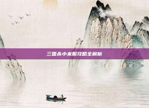 三国杀小米服攻略全解析