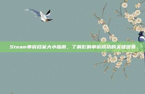 Steam申诉档案大小指南,了解影响申诉成功的关键因素