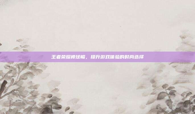 王者荣耀棒球帽,提升游戏体验的时尚选择