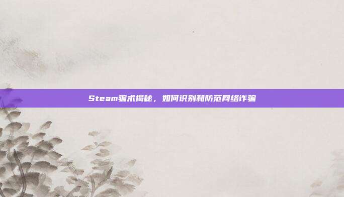 Steam骗术揭秘,如何识别和防范网络诈骗
