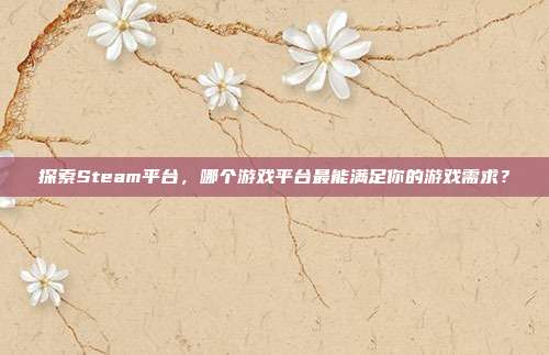 探索Steam平台,哪个游戏平台最能满足你的游戏需求?