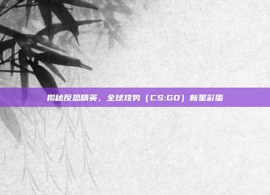 揭秘反恐精英，全球攻势（CS:GO）新星彩蛋