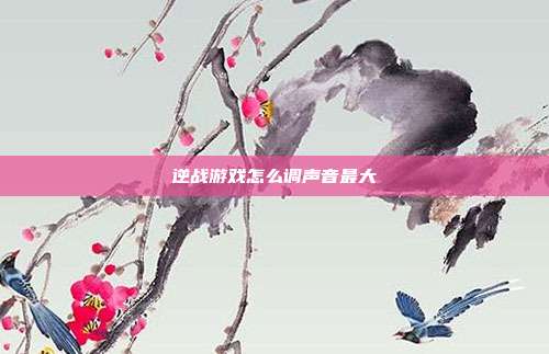 逆战游戏怎么调声音最大