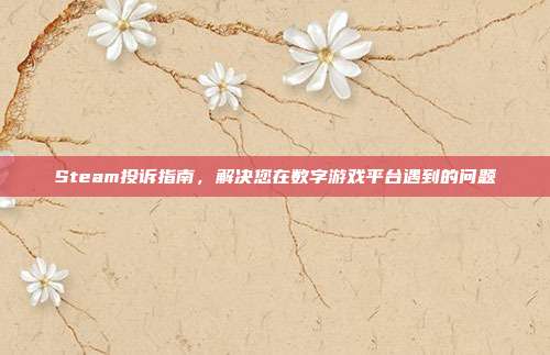 Steam投诉指南，解决您在数字游戏平台遇到的问题