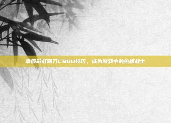掌握彩虹弯刀CSGO技巧，成为游戏中的终极战士