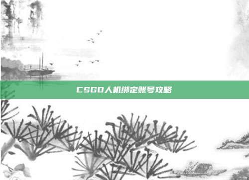 CSGO人机绑定账号攻略