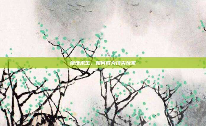 绝地求生，如何成为顶尖玩家