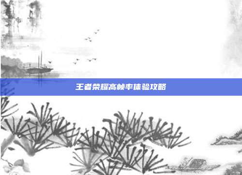 王者荣耀高帧率体验攻略