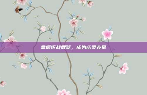 掌握近战武器,成为幽灵克星