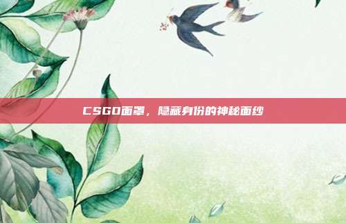 CSGO面罩,隐藏身份的神秘面纱