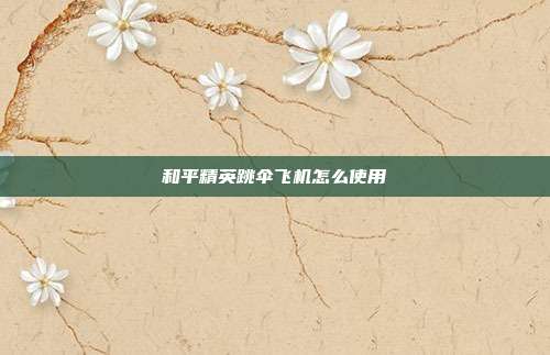 和平精英跳伞飞机怎么使用