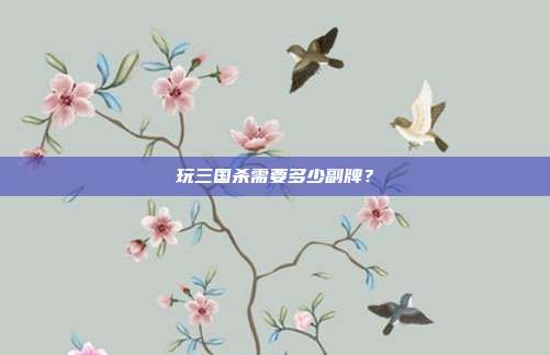 玩三国杀需要多少副牌?