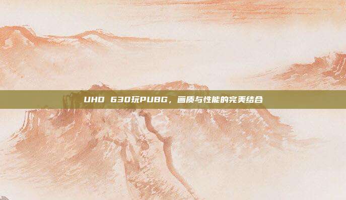 UHD 630玩PUBG,画质与性能的完美结合