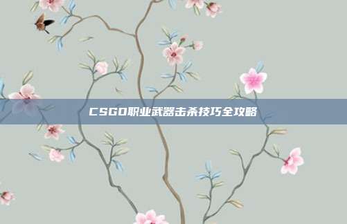 CSGO职业武器击杀技巧全攻略