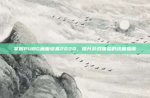 掌握PUBG画面设置2020,提升游戏体验的终极指南