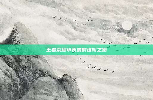 王者荣耀小表弟的进阶之路