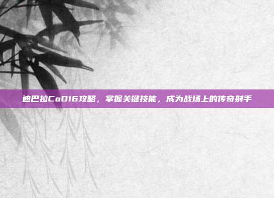 迪巴拉CoD16攻略,掌握关键技能,成为战场上的传奇射手