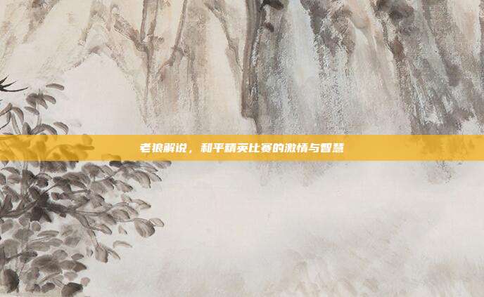 老狼解说,和平精英比赛的激情与智慧