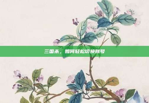 三国杀,如何轻松切换账号