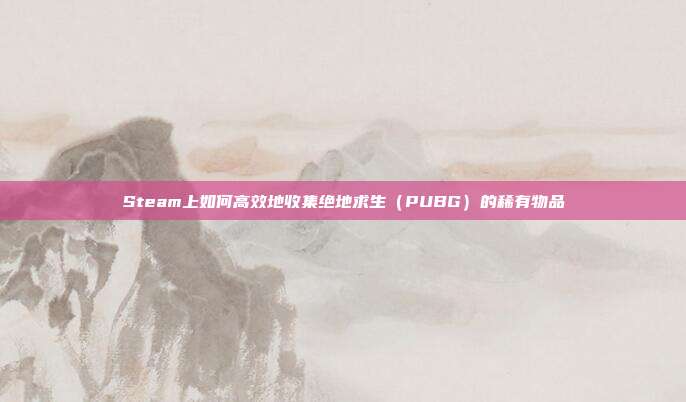 Steam上如何高效地收集绝地求生（PUBG）的稀有物品