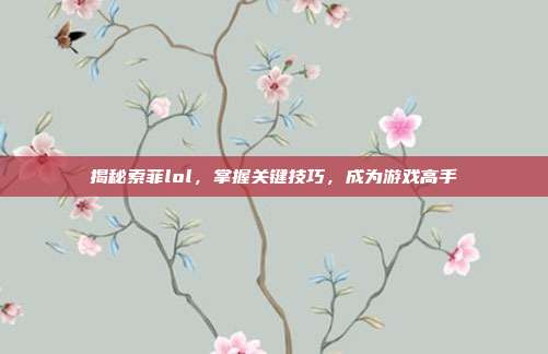 揭秘索菲lol,掌握关键技巧,成为游戏高手