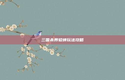 三国杀界貂蝉玩法攻略