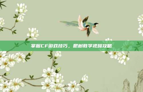 掌握CF游戏技巧,爬树教学视频攻略