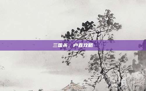 三国杀,卢直攻略