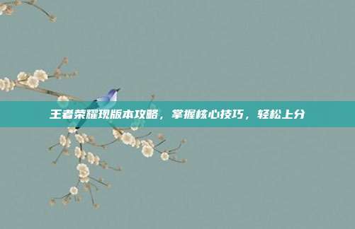 王者荣耀现版本攻略,掌握核心技巧,轻松上分