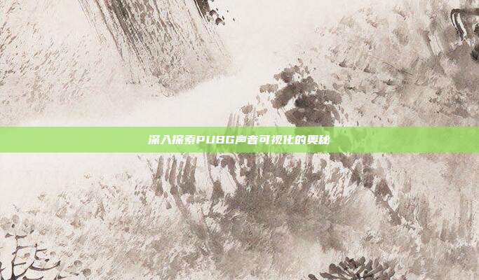 深入探索PUBG声音可视化的奥秘