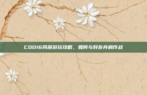 COD16同屏游玩攻略,如何与好友并肩作战