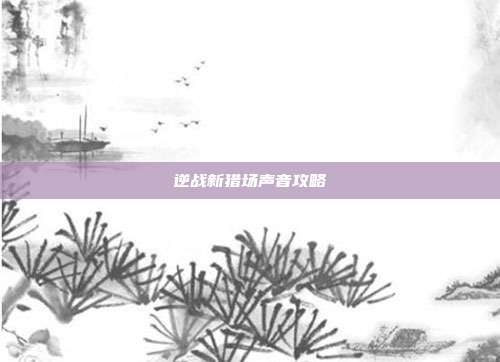 逆战新猎场声音攻略